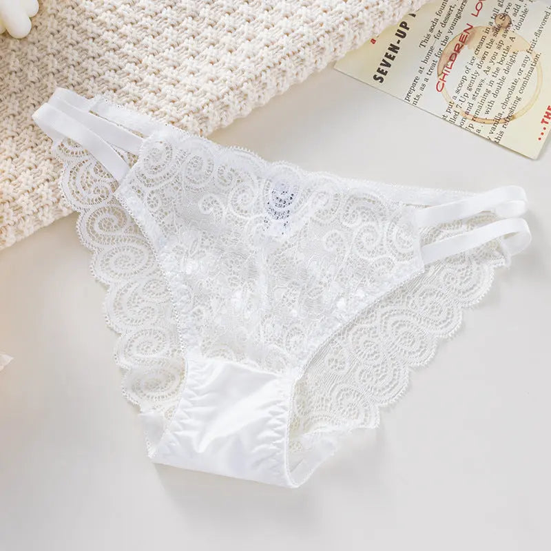 2025 New Ladies Lace Underwear Comfortable Low-Waist High-Elastic Breathable Sexy Mesh Triangle Pants Alice Thong