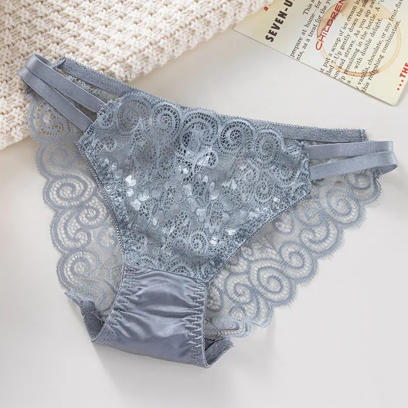 2025 New Ladies Lace Underwear Comfortable Low-Waist High-Elastic Breathable Sexy Mesh Triangle Pants Alice Thong