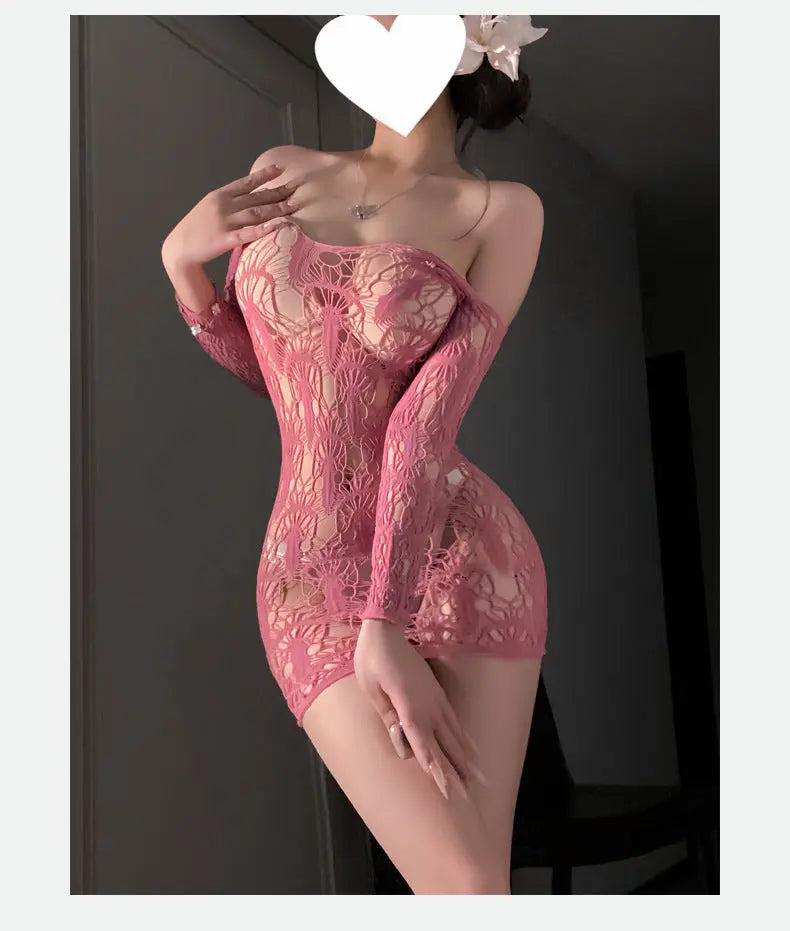 Erotic lingerie sexy hot cut-out tie hip net tight back beautiful butt stockings fun dress Alice Thong