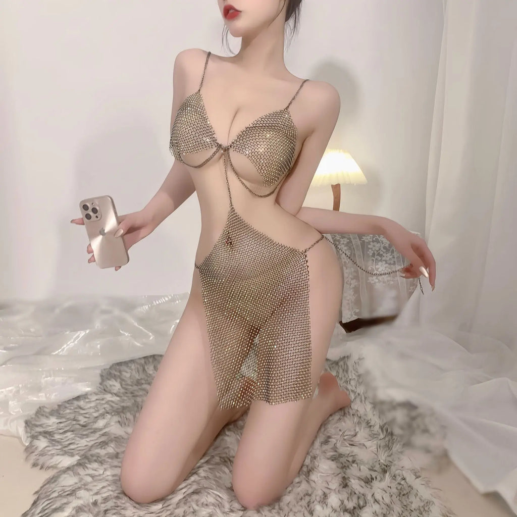 Erotic lingerie sexy lace suit thong flirting passionate glamour high-quality pajamas free of temptation