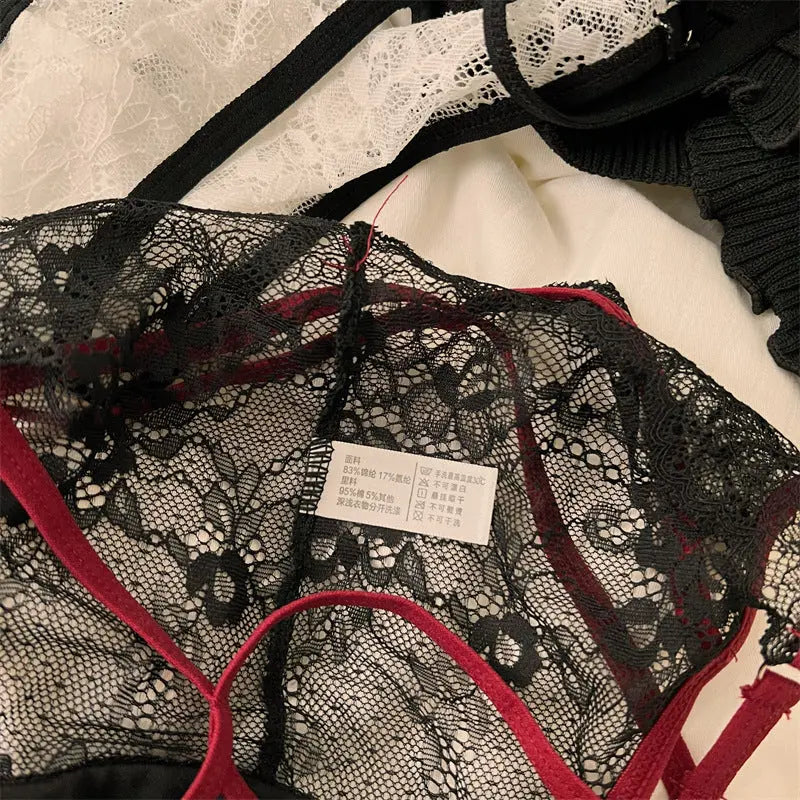 French Sexy Lace Pure Desire Underwear Women's Low-waist Hot Hollowed-out Crossed Band Panties Seamless Triangle Alice Thong