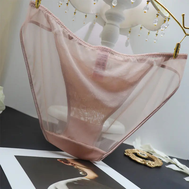 French sexy lace thong comfortable and breathable mesh cut-out high-quality girly triangle briefs Alice Thong