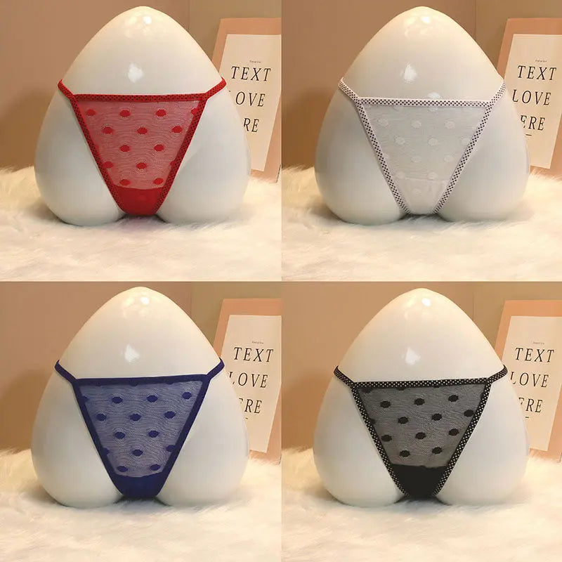 Japanese-style thong, candy-colored, mesh one-piece sexy panties for women. 我的商店