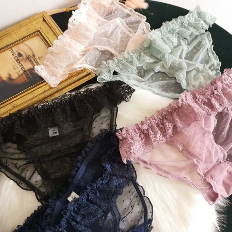 Multi-color, high-quality, lightweight and comfortable mesh lace panties for women - breathable briefs. 我的商店