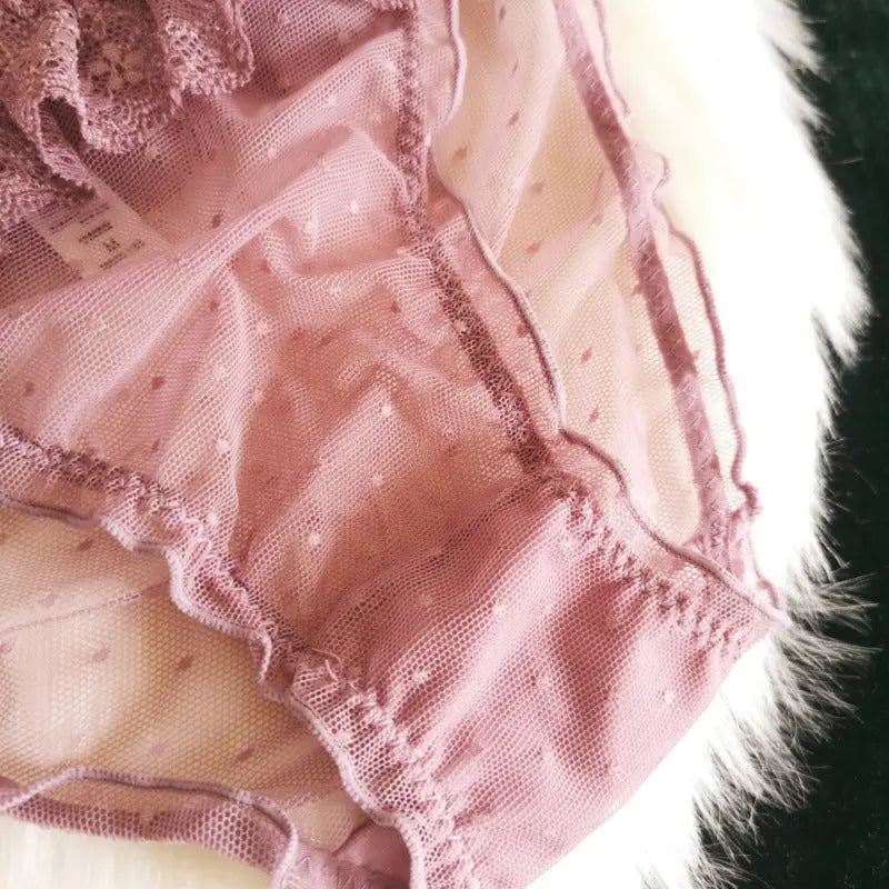 Multi-color, high-quality, lightweight and comfortable mesh lace panties for women - breathable briefs. 我的商店