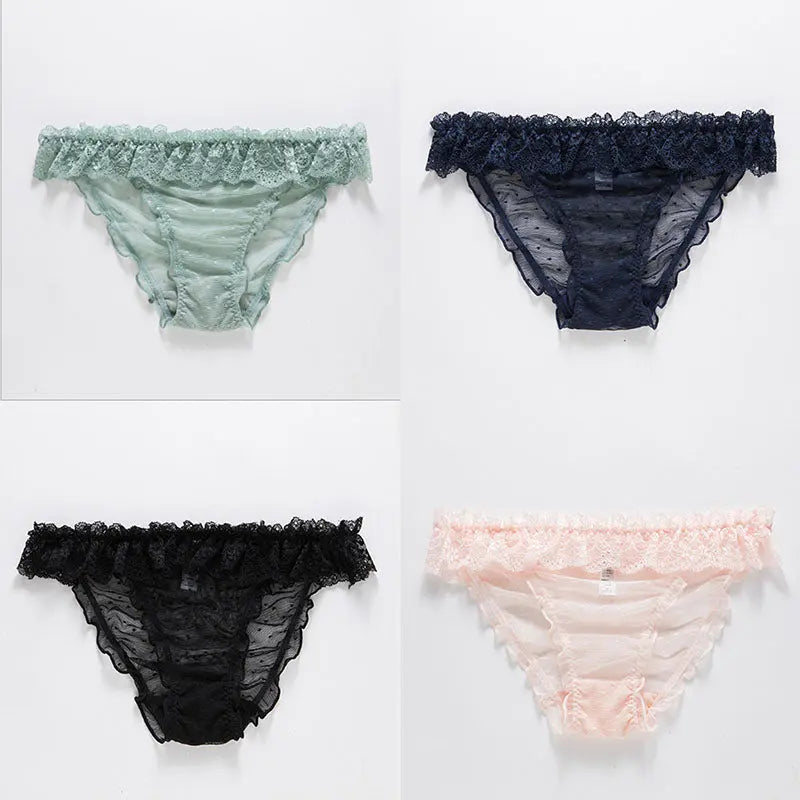 Multi-color, high-quality, lightweight and comfortable mesh lace panties for women - breathable briefs. 我的商店
