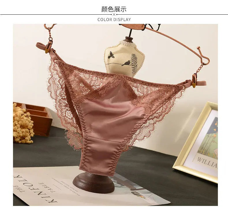 New lace lace thin breathable comfortable hollow design fashionable women's triangle underwear Alice Thong