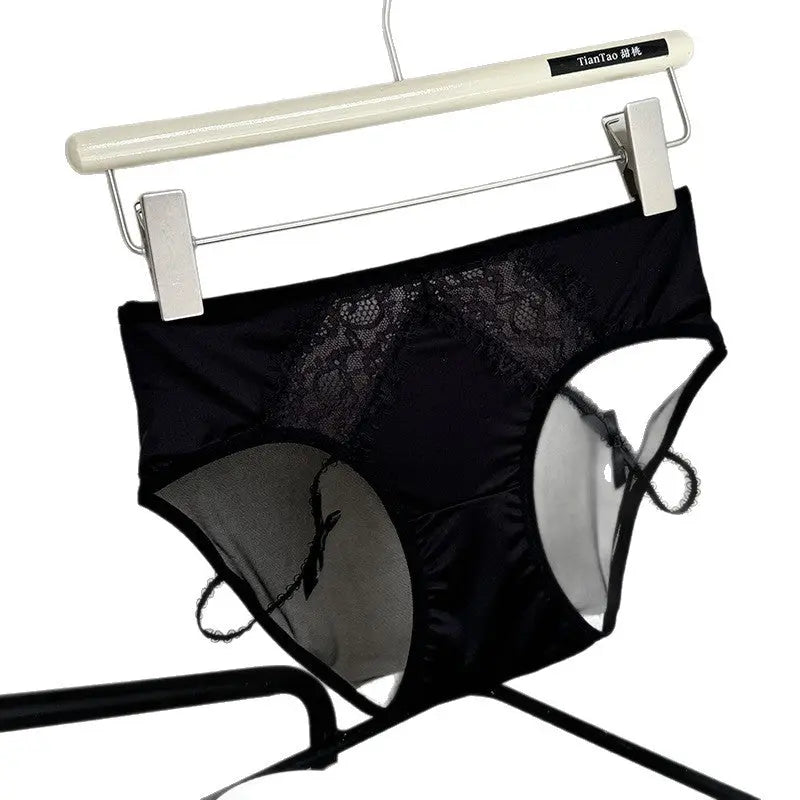New style light luxury sexy lace panties women's satin mesh briefs low waist hollow pure desire girl panties Alice Thong