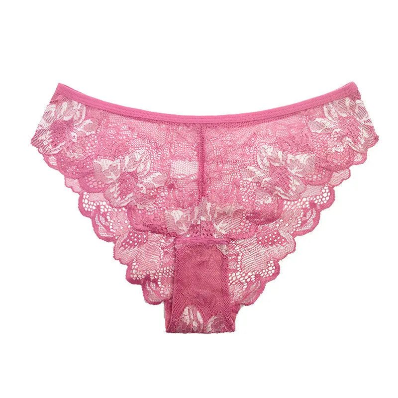 New style lace panties hollow mesh low waist women's briefs lace edge - Alice Thong