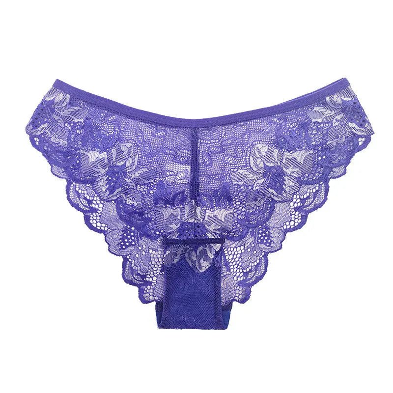 New style lace panties hollow mesh low waist women's briefs lace edge - Alice Thong