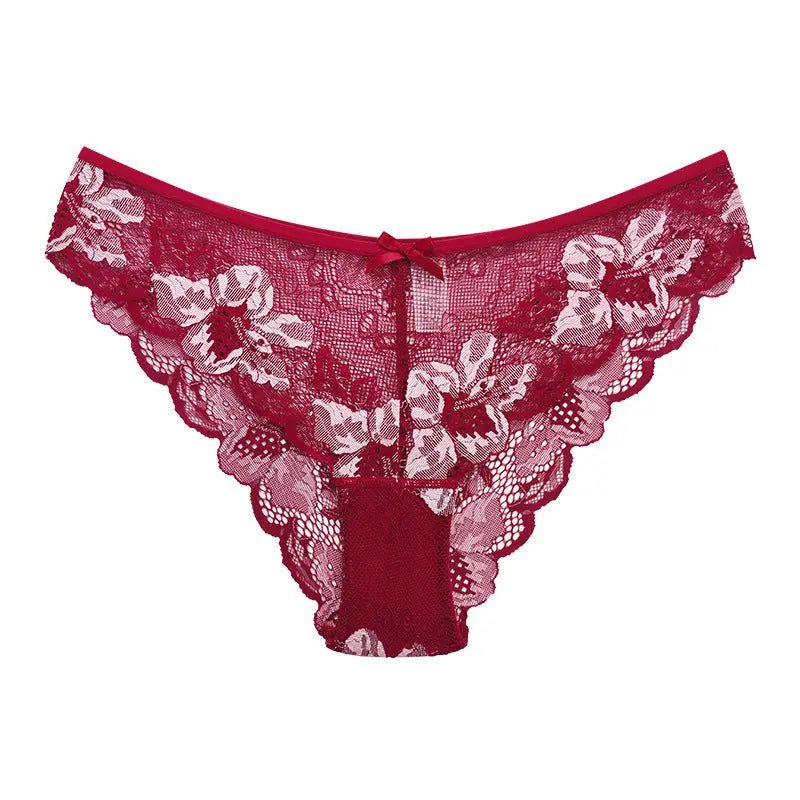 New style lace panties hollow mesh low waist women's briefs lace edge - Alice Thong