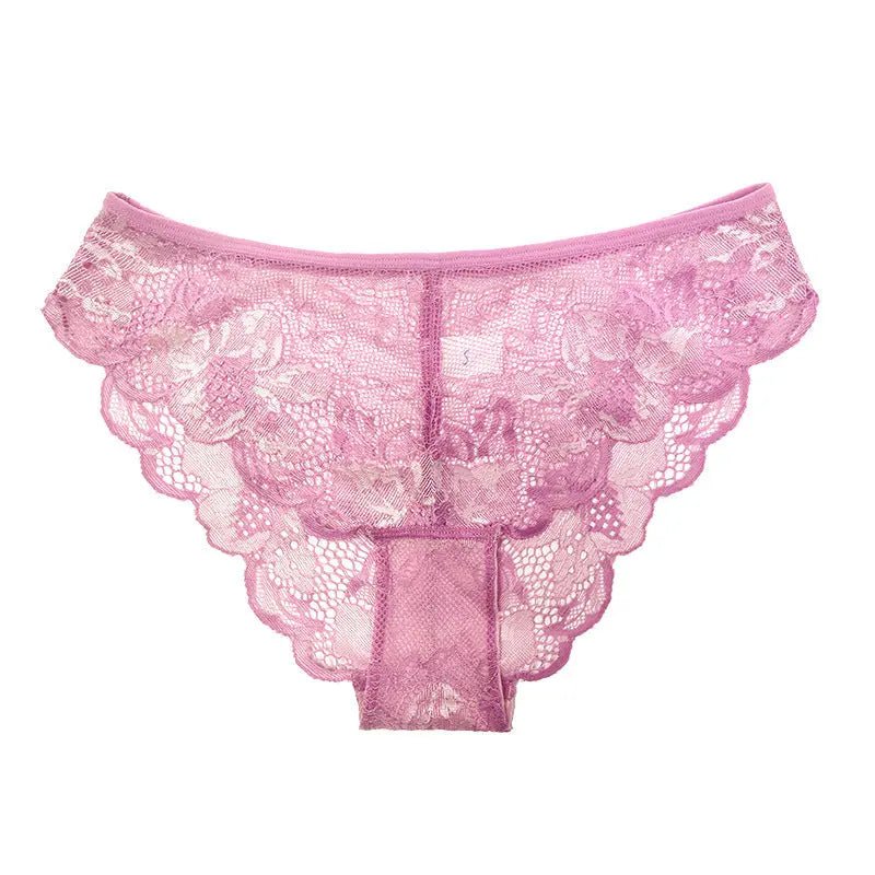 New style lace panties hollow mesh low waist women's briefs lace edge - Alice Thong