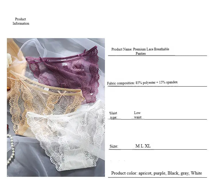 Sexy Lace Bow Tie Straps Comfortable Breathable High-Quality Japanese Sweet Girl Women's Briefs Alice Thong