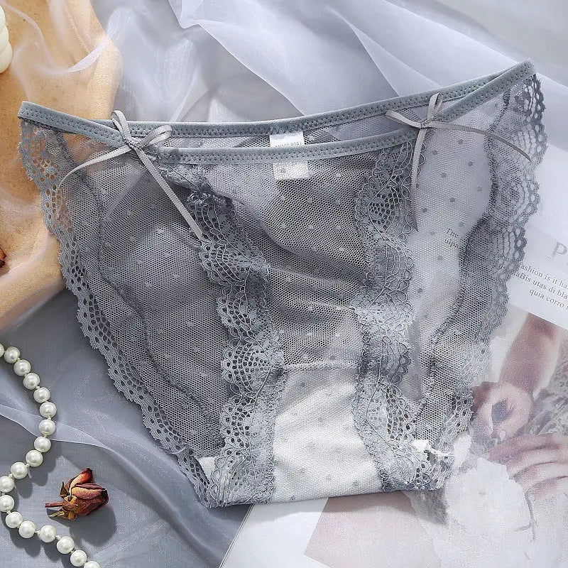 Sexy Lace Bow Tie Straps Comfortable Breathable High-Quality Japanese Sweet Girl Women's Briefs Alice Thong