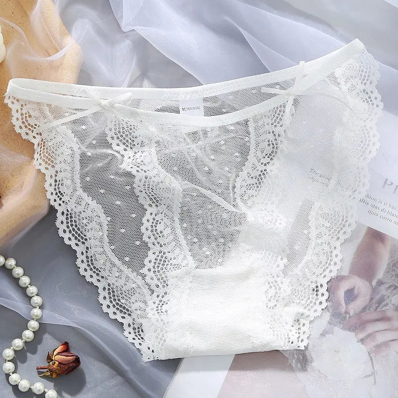 Sexy Lace Bow Tie Straps Comfortable Breathable High-Quality Japanese Sweet Girl Women's Briefs Alice Thong