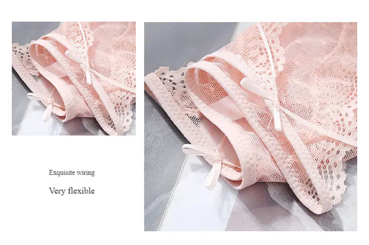 Sexy Lace Bow Tie Straps Comfortable Breathable High-Quality Japanese Sweet Girl Women's Briefs Alice Thong
