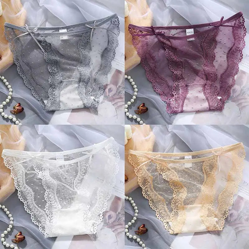 Sexy Lace Bow Tie Straps Comfortable Breathable High-Quality Japanese Sweet Girl Women's Briefs Alice Thong