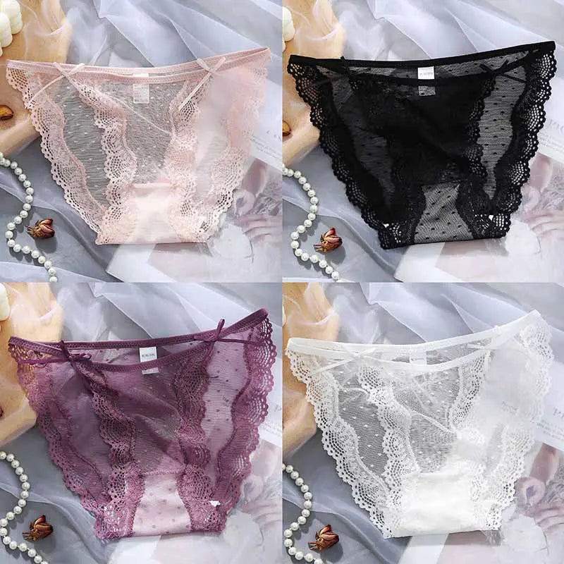 Sexy Lace Bow Tie Straps Comfortable Breathable High-Quality Japanese Sweet Girl Women's Briefs Alice Thong