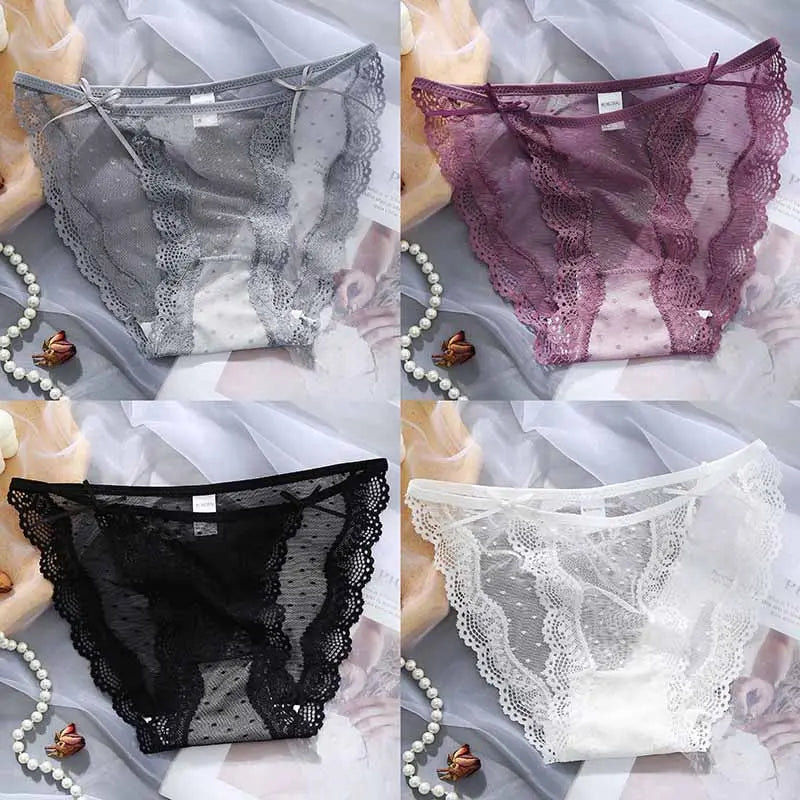 Sexy Lace Bow Tie Straps Comfortable Breathable High-Quality Japanese Sweet Girl Women's Briefs Alice Thong