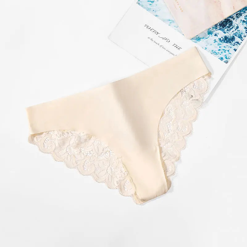 Summer new style women's sexy lace seamless women's underwear low waist solid color fashion briefs Alice Thong