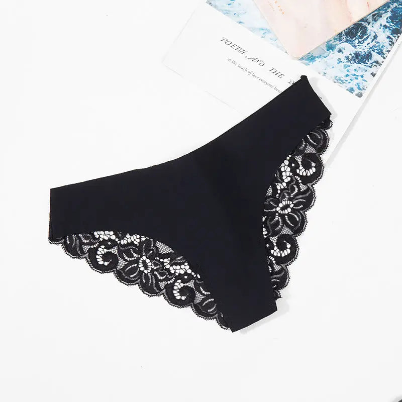 Summer new style women's sexy lace seamless women's underwear low waist solid color fashion briefs Alice Thong